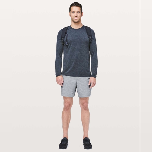 Lululemon Colab EVERY MAN JACK Pace Breaker Short Linerless 8", S, Grey, VGUC - Picture 5 of 16